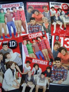 ONE DIRECTION 1D ~ RELATION, AGE and OPEN Birthday Card FAB Graphics