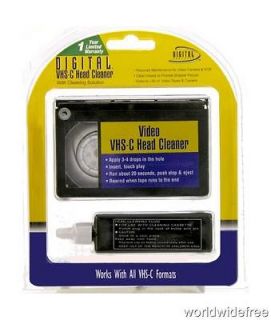 Digital Concepts VHS C Head Cleaner with Cleaning Solution for all C
