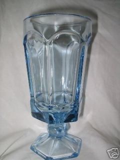 FOSTORIA Glass crystal Light Blue VIRGINIA pattern Iced TEA Glasses