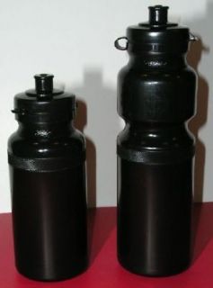 Single Black LDPE Plastic water bottle 20oz. 500ml bike