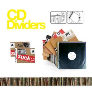 Suck UK CD DVD A  Z Divider Disc Plastic File Card Pack