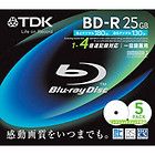 TDK Blu ray 25GB 4x blank BD R Printable no case