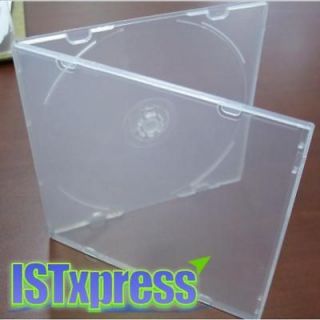 200x 5.2MM SLIM SUPER CLEAR SINGLE POLY PP CD DVD CASE