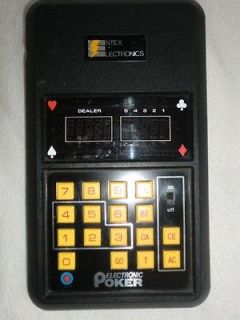 ARCADE 1979 ENTEX ELECTRONIC POKER HANDHELD TABLE TOP GAME JAPAN