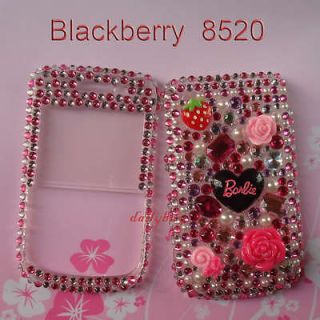 Barbie Glitter Bling Diamond Phone Cover Case Blackberry curve 8520
