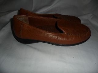 WOMENS EARTH SPIRIT BROWN LEATHER LOAFER SIZE US 7 GOOD CONDITION