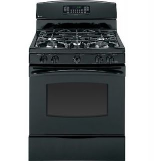 GE Profile 30 Free Standing Convection Gas Range in Black PGB910DETBB