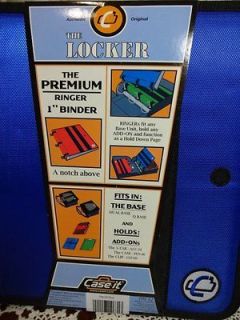 NEW Case It Royal Blue Locker Premium Ringer 1 Binder Fits Dual & Q
