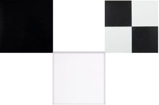 SOLID BLACK WHITE & CHECKERED PEEL AND STICK BLACK VINYL FLOOR TILES