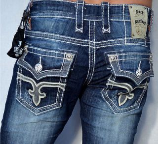 ROCK REVIVAL Mens Denim ROCKY T2 Jeans   Straight Leg   NEW Light