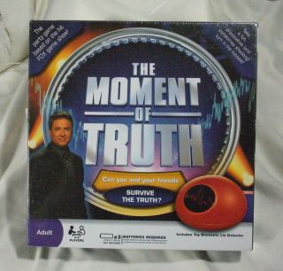 New Sealed The Moment of Truth Boardgame Lie Detector Test 78 c