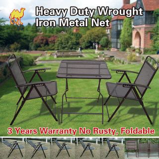 PCS Bistro set Patio Set Table Chairs Outdoor Furniture Wrought Iron