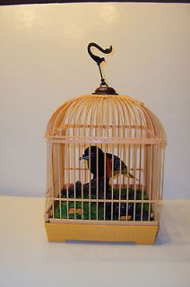 Voice Singing Bird with Birdcage bamboo bird cage Sound Control