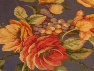 Mill Creek Raymond Waites Floral Cotton Print Blue Red