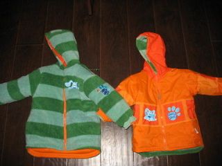 Blues Clues Steve Joe Winter Coat Jacket Reversible 2T Toddler Kids *