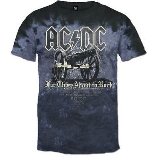 AC/DC Cannon For Those about to rock we SALUTE you TSHIRT Tie Dye