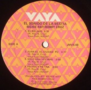 LATIN LP RICHIE RAY & BOBBY CRUZ El Sonido De La Bestia 1980 MUSICA
