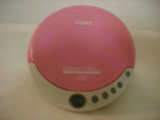 COBY MODEL CX CD109 PORTABLE CD PLAYER PINK WHITE SERIAL #0872004633