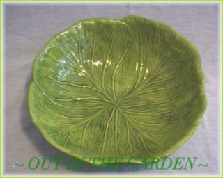 Ceramic Cabbage Lettuce Leaf Salad Serving Bowl   Coleslaw Green