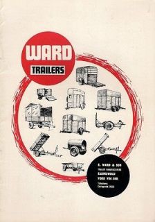 Ward Trailers 1977 78 UK Market Sales Brochure Cattle Tipper Silage