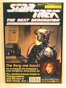 Star TrekNG Poster Mag #37 w Hugh Borg Autograph