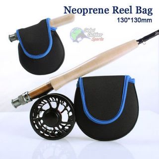 Fly Reel Protective Neoprene Pouch Bag Fishing Protect from Scratches