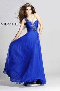 Sherri Hill 1456 One Shoulder Full Length Gown Prom Dress 4 6 8 10 12