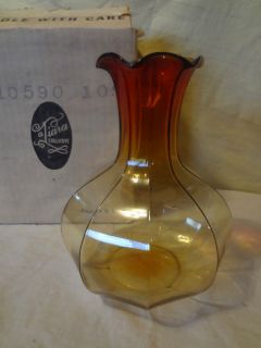 MIB TIARA INDIANA GLASS Red Amberina Colonial Water Bottle Decanter