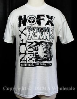 Authentic NOFX Punk Over Logoing White Logo T SHIRT S M L XL 2XL NEW