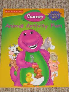 NEW Barney Dinosaur Animal Activity Fun Coloring Book