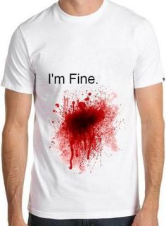 Fine Zombie Blood Wound T Shirt Stain Small Medium Large XL 2XL 3X