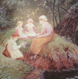 Robert H Walker, A Day At The Woods. Gallery Quality Lithograph 20 X