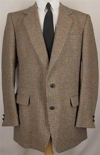 Cardin BROWN GRAY PURPLE TWEED sport coat jacket suit blazer mens