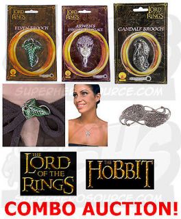 Rings The Hobbit LOTR Eleven Brooch Arwen EvenStar Necklace Gandalf