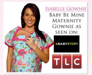 NEW Baby Be Mine Maternity Nursing Hospital Gown ONLY 29.99