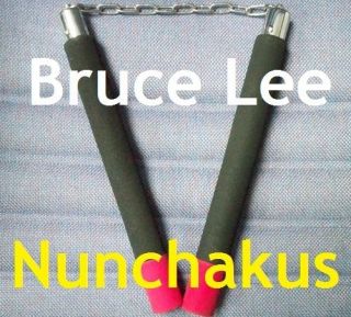 Bruce Lee Foam Padded Nunchaku Nunchakus with Swivel Metal chain Kung