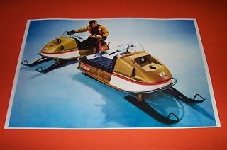 73 JOHNSON RAMPAGE 32 & 30 SNOWMOBILE POSTER vintage omc sno machine