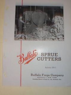Vtg Buffalo Forge Company Catalog~Sprue Cutters~Machin e