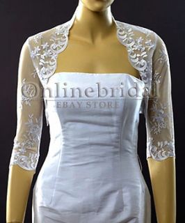 Bridal wedding soft lace bolero jacket shrug wrap