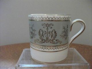 Wedgwood Gold Columbia Sage Green demitasse cup only R4409