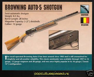 BROWNING AUTO 5 SHOTGUN Atlas Classic Firearms CARD