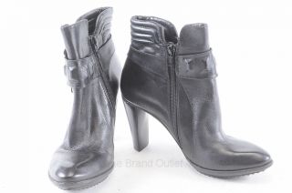 BRONX 7 8 37 38 black leather ALMERA platform stud ankle boot shoe