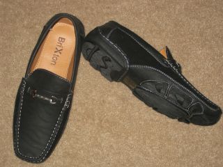 Mens DRIVING MOCS SLIP ON LOAFER SHOES Black by Alberto Fellini 7 to