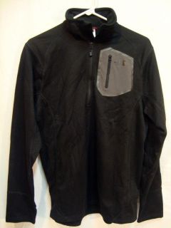 NEW The North Face Black Mens Fleece Jacket Pullover Half Zip   M