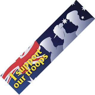 SUPPORT OUR TROOPS VINYL BUMPER STICKER