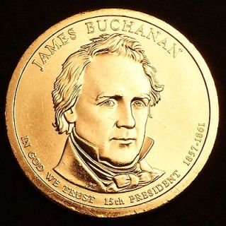 2010 D James Buchanan Presidential Dollar Pos B from US Mint Roll in