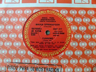 BRUCE SPRINGSTEEN 45 PRO Cover Me SOUTHAMERICA 7 Spanish Title 1984