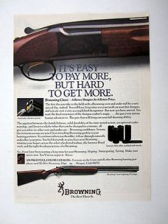 Browning Citori Lightning 16 Gauge Shotgun 1987 print Ad advertisement
