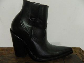 Sharp toe ankle boots with side zipper 5 inch heels stock boots men