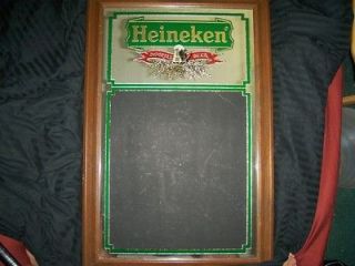 HEINEKEN Beer Mirror Wooden Chalk Board Specials Sign Bar Room Man